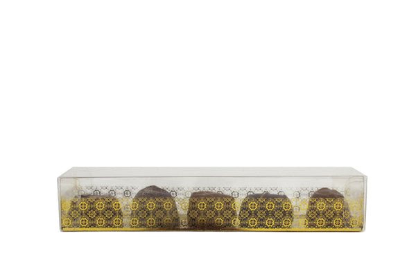 CLEAR BOX  W/GOLD DESIGN