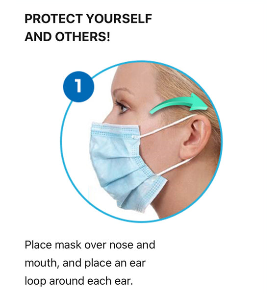 3 Ply Disposable Mask - 50 Pack